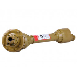 Карданный вал (730мм 6х6 шлицов) сечение-трехлимонник, с кожухом и муфтой