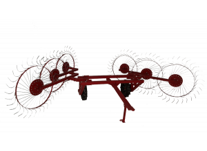 Грабли двухсекционные на 6 колес