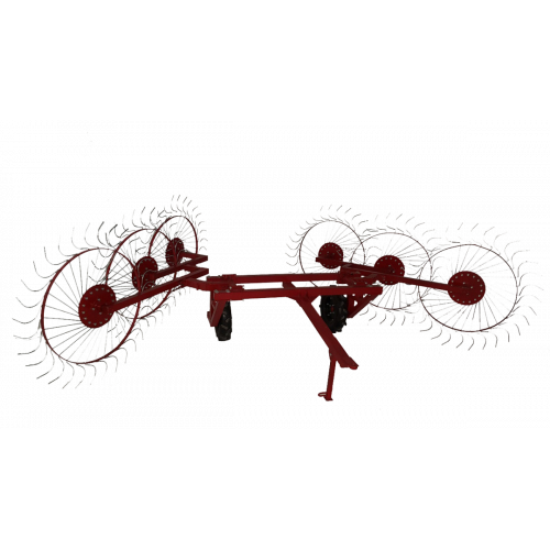 Граблі двосекційні на 6 коліс