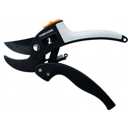 Ручной секатор Fiskars с храповым механизмом PowerStep