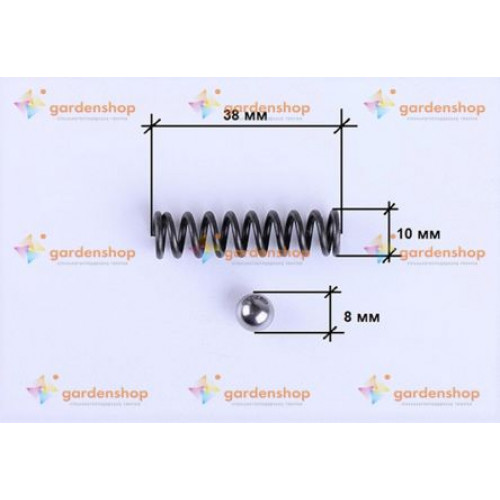 Пружина с шариком вилки КПП (L-38 мм)
