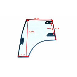 Бокове вікно ліве для тракторів ТЕ-504С (тип №2)