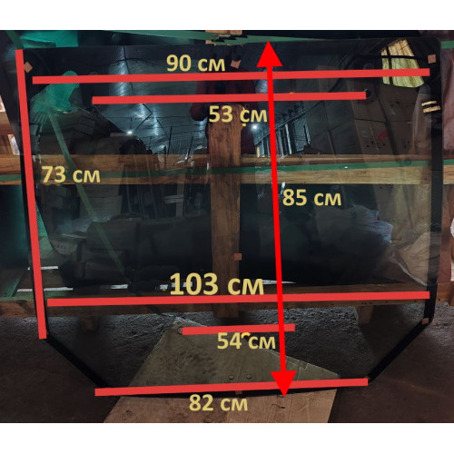 Заднє скло для тракторів ТE-504С (тип №2)