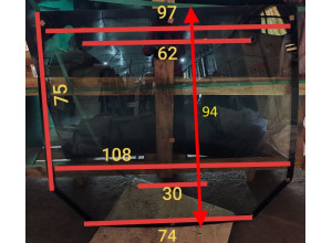 Заднє скло для тракторів ТE-504С (тип №3)