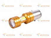 Лампа фары диодная 2 кристалла линза Н6 BA20D 12V 35/35W - LED - АМ цена