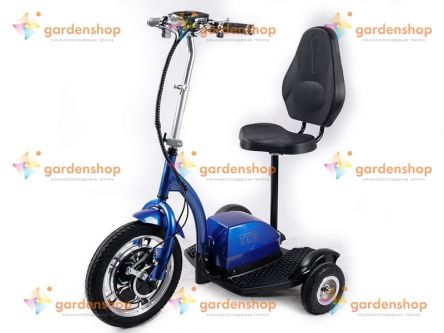 Електросамокат з сидінням (сидіння - спинка) TTG T06-2 48V500W 12AH синій цена- Фото №1