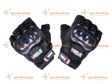 Мотоперчатки YM001-15 (короткие) черные size L цена- Фото №1