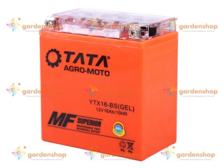 Аккумулятор гелевый, 14Аh UTX16-BS, оранж., 150*87*161мм - OUTDO цена- Фото №1