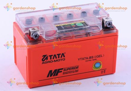 Аккумулятор гелевый, 7Аh-YTX7A-BS, оранж., 150*86*94мм - OUTDO цена- Фото №1