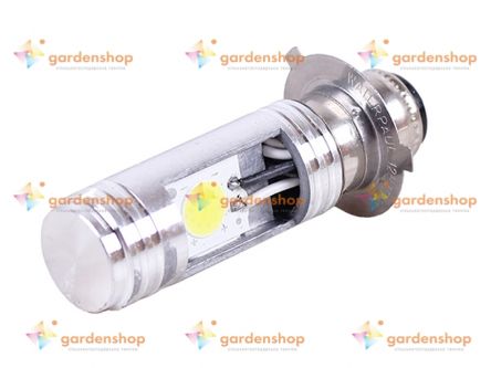 Лампа фары диодная 2 кристалла 3 усика П15Д-25-3  LED - АМ цена- Фото №1