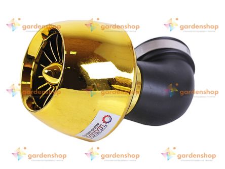 Фильтр нулевой "Турбина" с крыльчаткой золото Ø48mm 90° - АМ цена- Фото №1