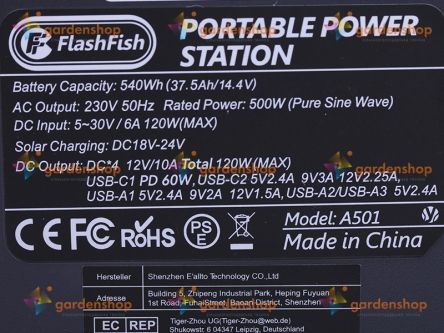 Фото - Портативна зарядна станція A501 FlashFish 150000mAh 500W- Фото №4