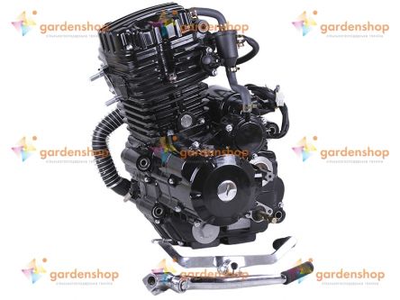 Двигун CG300 на мотоцикл (BL170ММ з водяним охолодженням, бензиновий) цена- Фото №1